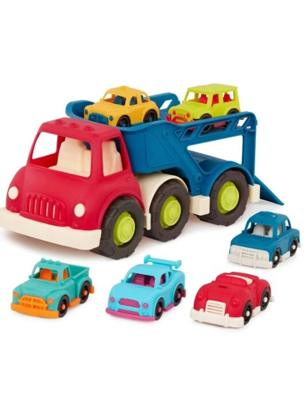 B. toys - Car Carrier Truck & 6 Cars - Happy Cruisers